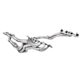 Stainless Works® - 304 SS Mill Long Tube High Flow Catted Exhaust Header Assembly with Performance Connect Off-Road X-Pipe