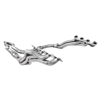 Stainless Works® - 304 SS Mill Long Tube High Flow Catted Exhaust Header Assembly with Factory Connect Y-Pipe