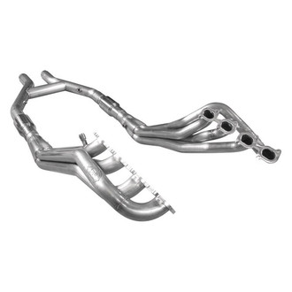 Stainless Works® - 304 SS Mill Long Tube High Flow Catted Exhaust Header Assembly with Factory Connect Off-Road H-Pipe