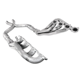 Stainless Works® - 304 SS Mill Long Tube High Flow Catted Exhaust Header Assembly with Performance Connect Off-Road X-Pipe