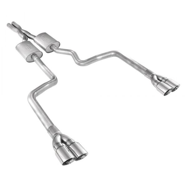 Stainless Works® - 304 SS Turbo Chambered Dual Cat-Back Exhaust System, Dodge Challenger
