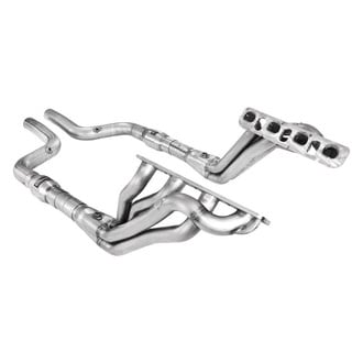 Stainless Works® - 304 SS Mill Long Tube High Flow Catted Exhaust Header Assembly with Factory Connect