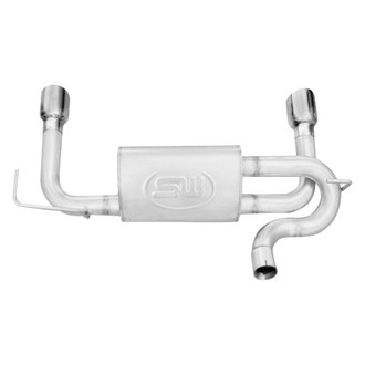 Stainless Works® - 304 SS Turbo Chambered Axle-Back Exhaust System with Split Rear Exit