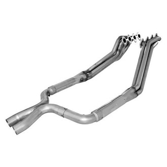 Stainless Works® - 304 SS Mill Long Tube High Flow Catted Exhaust Header Assembly with Factory Connect Off-Road X-Pipe