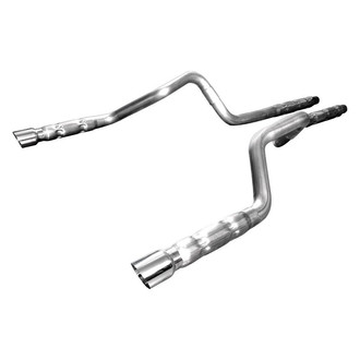 Stainless Works® - 304 SS Chambered Round Dual Cat-Back Exhaust System with Split Rear Exit