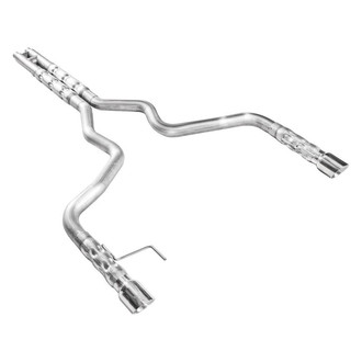 Stainless Works® - 304 SS Chambered Round Dual Cat-Back Exhaust System with Split Rear Exit
