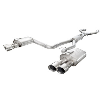 Stainless Works® - 304 SS Turbo Chambered Dual Cat-Back Exhaust System with Quad Rear Exit