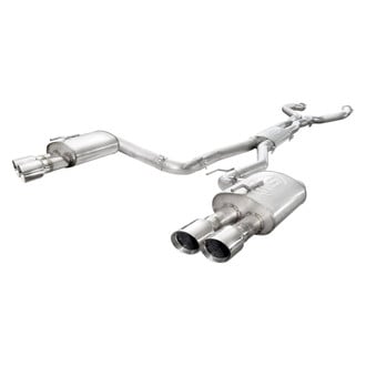 Stainless Works® PG8CBFC - 304 SS Turbo Chambered Dual Cat-Back