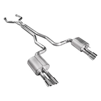 Stainless Works® - 304 SS Turbo Chambered Dual Cat-Back Exhaust System with Quad Rear Exit