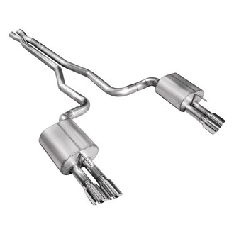Stainless Works® - 304 SS Turbo Chambered Dual Cat-Back Exhaust System with Quad Rear Exit