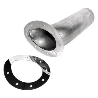 Stainless Works® - 304 SS Teardrop Through-Body Round Weld-On Polished Exhaust Tip