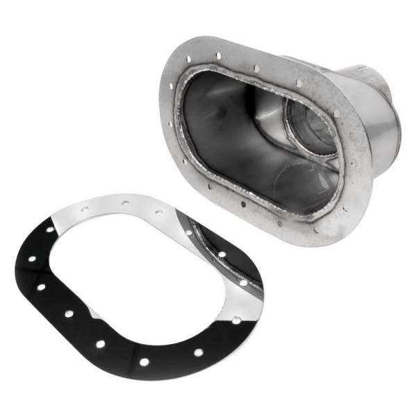 Stainless Works® - 304 SS Teardrop Through-Body Oval Straight Cut Polished Exhaust Tip