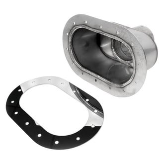 Stainless Works® - 304 SS Teardrop Through-Body Oval Weld-On Polished Exhaust Tip