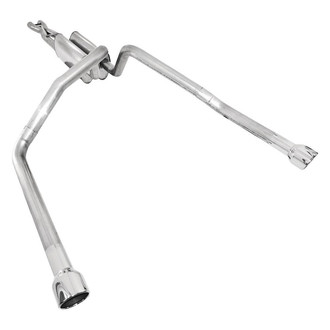 Stainless Works® - 304 SS Turbo Chambered Dual Header-Back Exhaust System with Split Rear Exit
