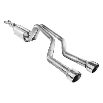 Stainless Works® - 304 SS Turbo S-Tube Dual Header-Back Exhaust System with Dual Rear Exit
