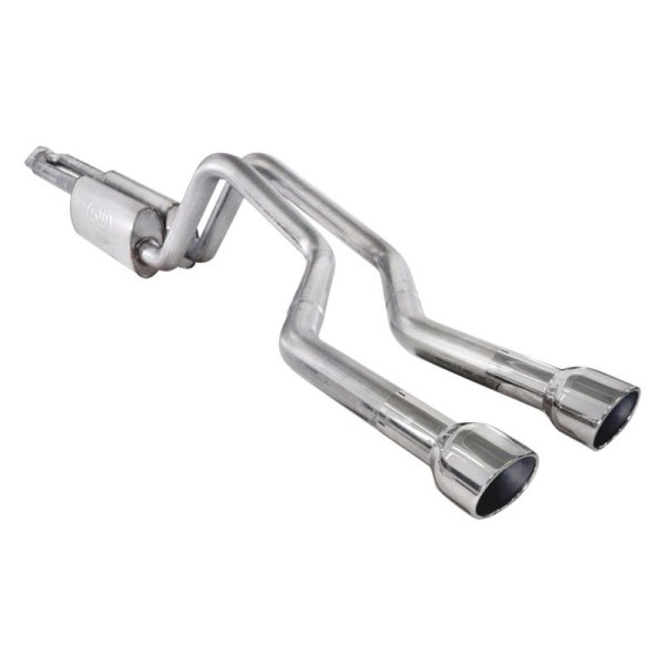 Stainless Works® Tbtdlmfcbco 304 Ss Turbo S Tube Dual Cat Back Exhaust System With Dual Rear Exit 