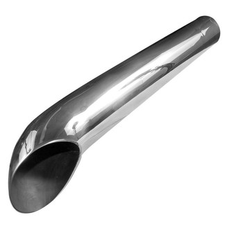 Stainless Works® - 304 SS Turn Down Gray Exhaust Muffler (2.5" ID, 2.5" OD, 24" Length)