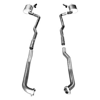 Stainless Works® - 304 SS Turbo S-Tube Dual Header-Back Exhaust System with Split Rear Exit