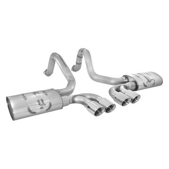 Stainless Works® - 304 SS Turbo Chambered Dual Axle-Back Exhaust System with Quad Rear Exit