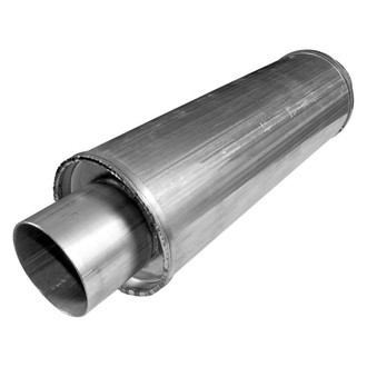 Stainless Works® - 304 SS Round Vintage Gray Exhaust Muffler (3" ID, 3" OD, 20" Length)