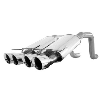 Stainless Works® - 304 SS Turbo Chambered Dual Axle-Back Exhaust System with Quad Rear Exit