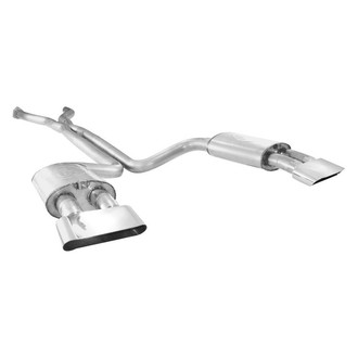 Stainless Works® - 304 SS Turbo Chambered Header-Back Exhaust System with Quad Rear Exit