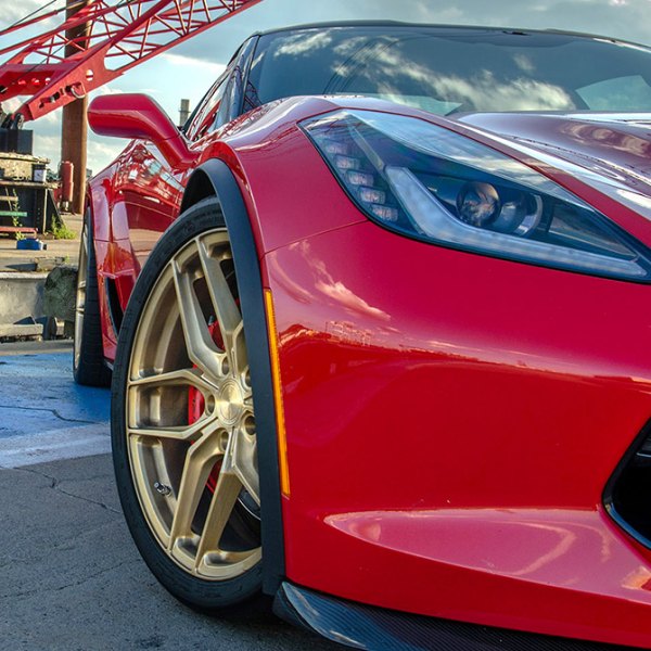 STANCE® -  Stance SF03 Gold  on Chevy Corvette