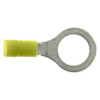 Standard® STP496 - 1/2" 16/14 Gauge Nylon Insulated Yellow Heavy Duty Ring Terminal