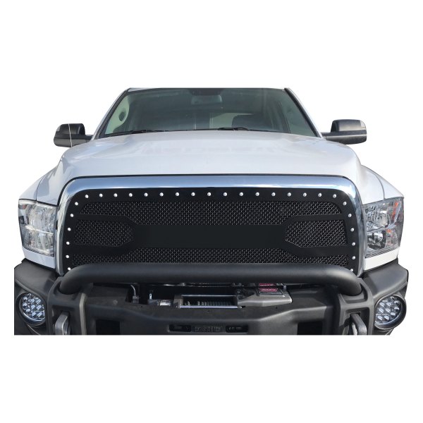 Status Grilles® - 1-Pc Factory Style Silver Metallic Mesh Main Grille