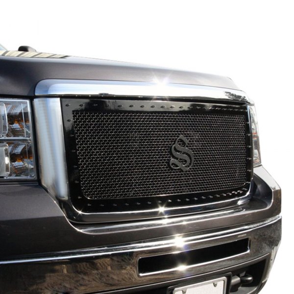Status Grilles® - 1-Pc Lime Green Mesh Main Grille