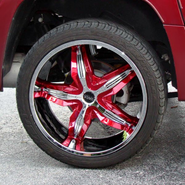 STATUS® - DYSTANY Red with Chrome Inserts on GMC Envoy