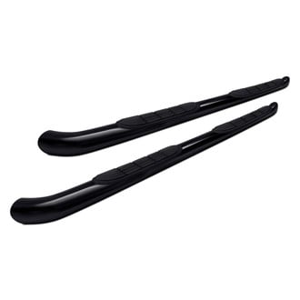 SteelCraft® - 3" Cab Length Black Round Side Bars