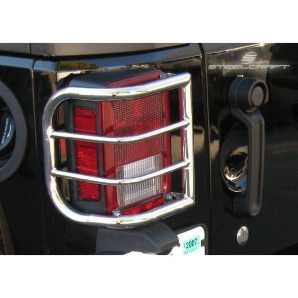 Steelcraft® 32200 Black Wraparound Tail Light Guards