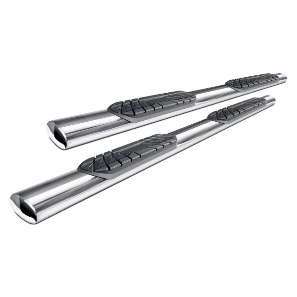 SteelCraft® - 4" Cab Length Polished Oval Straight Side Bars