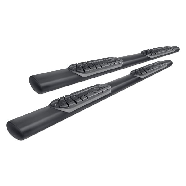 SteelCraft® - 4" Cab Length Black Oval Straight Side Bars