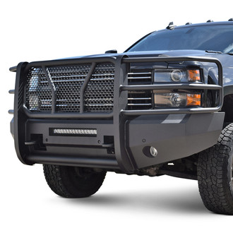 SteelCraft® - Elevation Series™ Full Width Black Front HD Bumper with Brush Guard