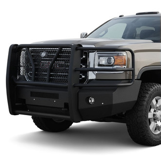 SteelCraft® - Elevation Series™ Full Width Black Front HD Bumper with Brush Guard