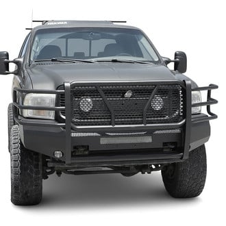 SteelCraft® - Elevation Series™ Full Width Black Front HD Bumper with Brush Guard