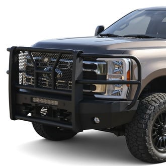 SteelCraft® - Elevation Series™ Full Width Black Front HD Bumper with Brush Guard