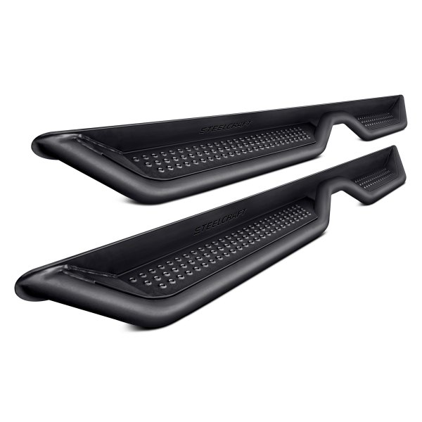 SteelCraft® - HD Series Cab Length Black Round Step Boards