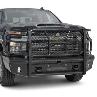 SteelCraft® - Full Width Front HD Bumper with Brush Guard and Hitch Receiver