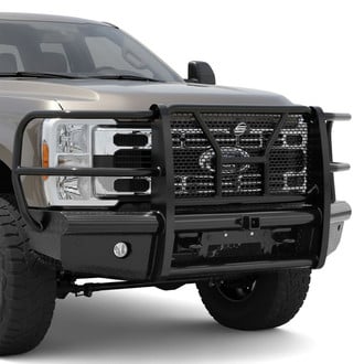 SteelCraft® - Full Width Front HD Bumper with Brush Guard and Hitch Receiver