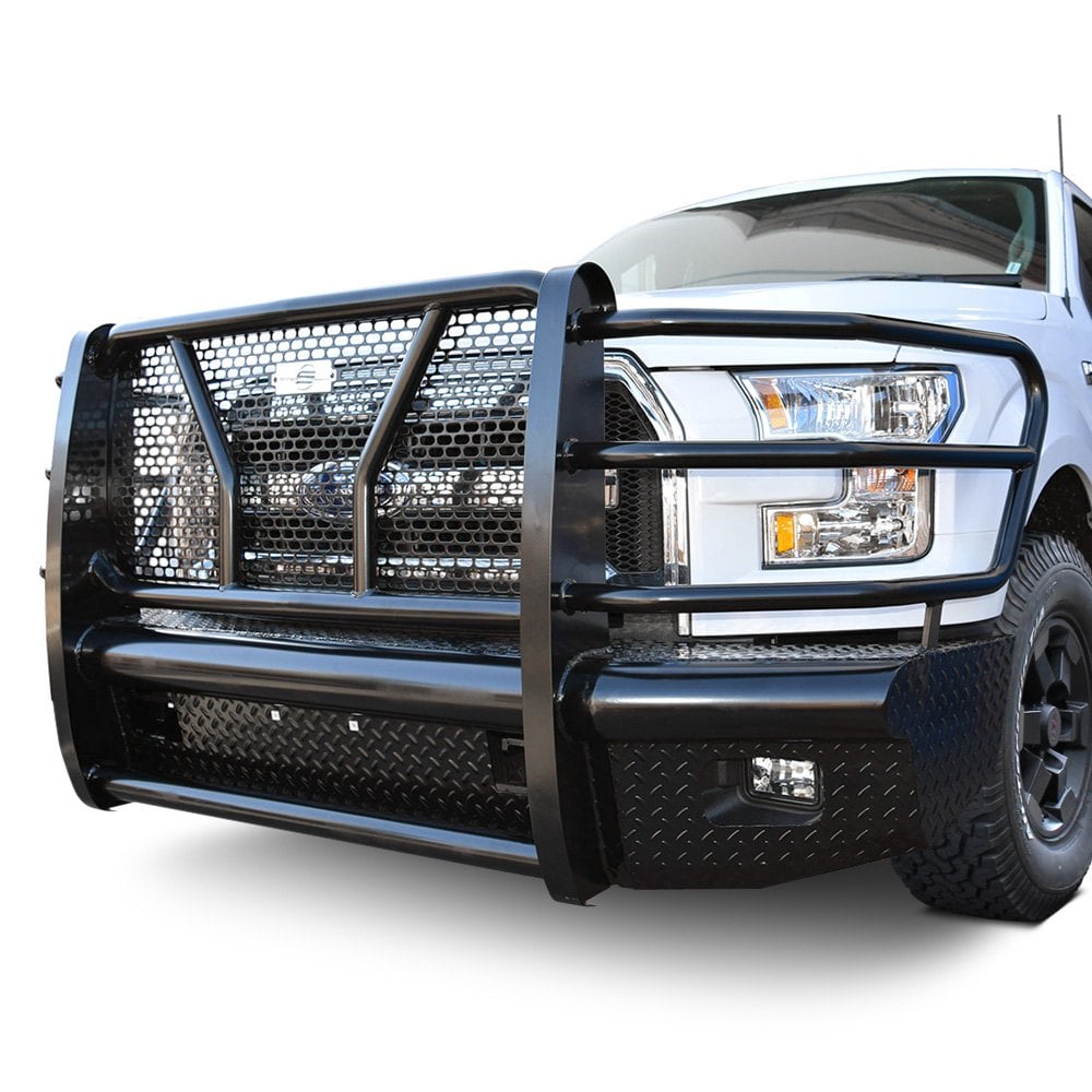 SteelCraft® Full Width Front HD Bumper with Brush Guard and Hitch Receiver