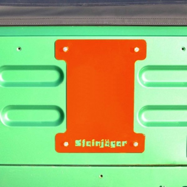 Steinjager® - Fluorescent Orange Spare Tire Carrier Delete Plate