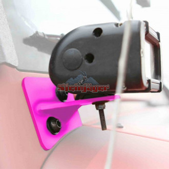 Steinjager® - A-Pillar Mounted Luminous Flux 4" 10W Rectangular Hot Pink Housing Combo Spot/Flood Beam LED Light and Bracket