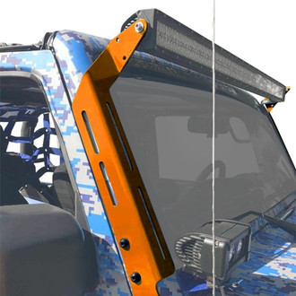 Steinjager® - Fluorescent Orange Windshield Frame Mounts for 50" LED Light Bar