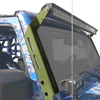 Steinjager® - Locas Green Windshield Frame Mounts for 50" LED Light Bar