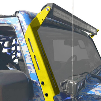 Steinjager® - Neon Yellow Windshield Frame Mounts for 50" LED Light Bar
