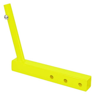 Steinjager® - Powder Coated Neon Yellow Hitch Mounted Single Flag Holder Kit