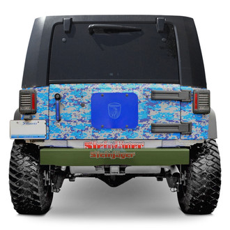 Steinjager® - Cap Style Stubby Gecko Green Rear HD Bumper